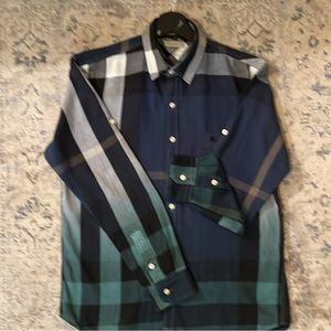 Men’s Burberry Britt Roll-Up Long Sleeve Shirt with Button Tab